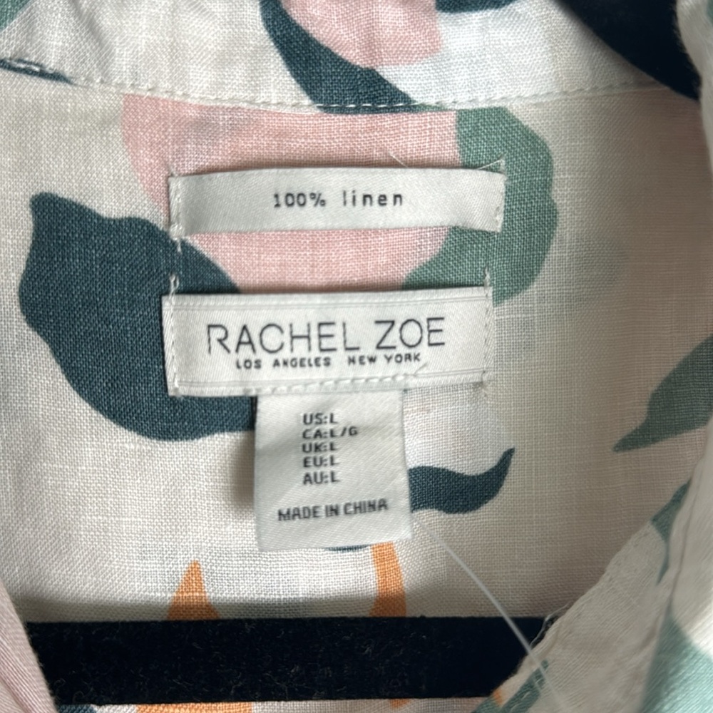 Rachel Zoe 100% Linen button down dress, size large - Picture 2 of 5